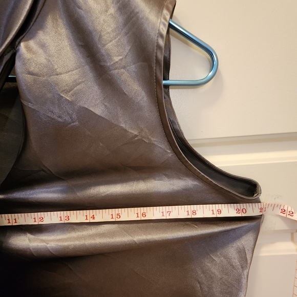 Nine West 95%polyester but super silky soft charcoal grey top - Picture 7 of 8